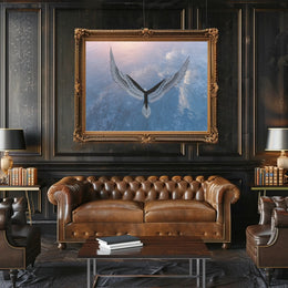 Eagle in Flight Over Water Artistic Animal Poster PosterGoat