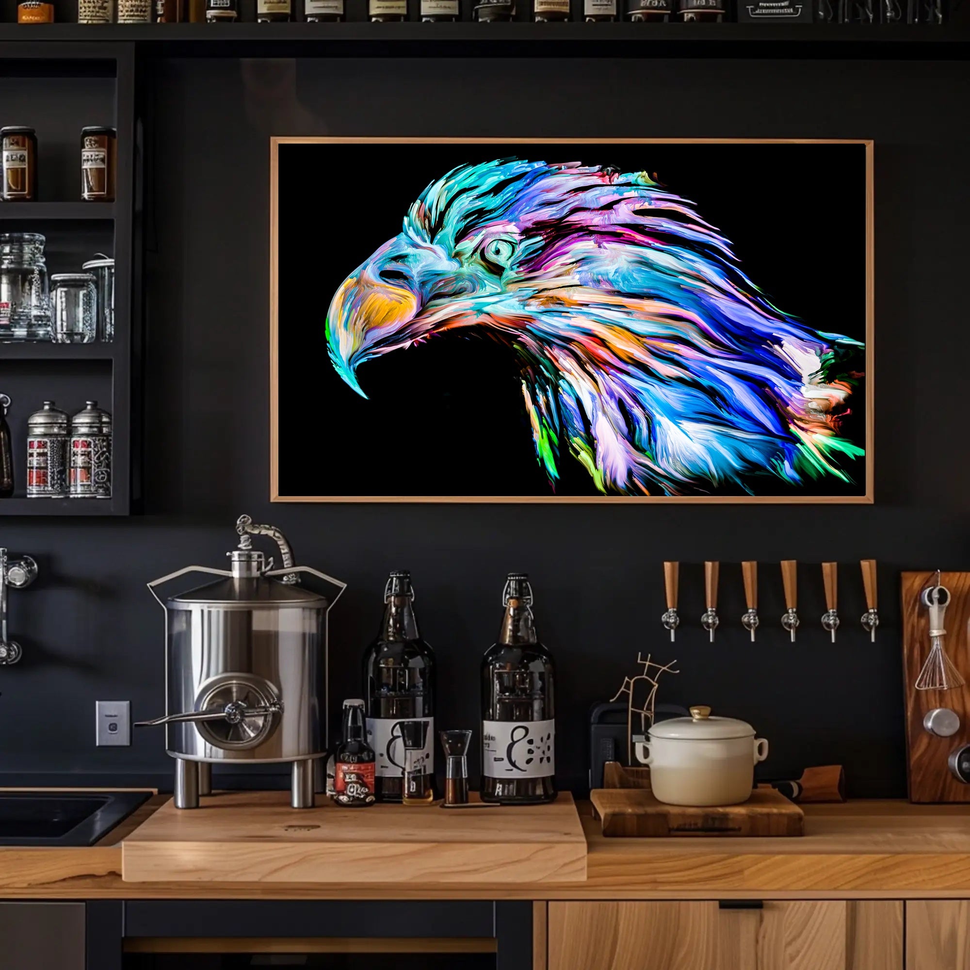 Eagle in Motion: Abstract, Artistic, or Pop Culture Poster PosterGoat