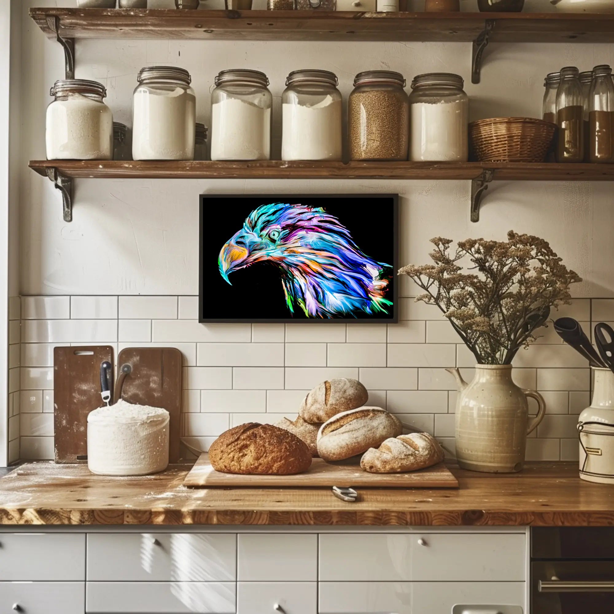Eagle in Motion: Abstract, Artistic, or Pop Culture Poster PosterGoat