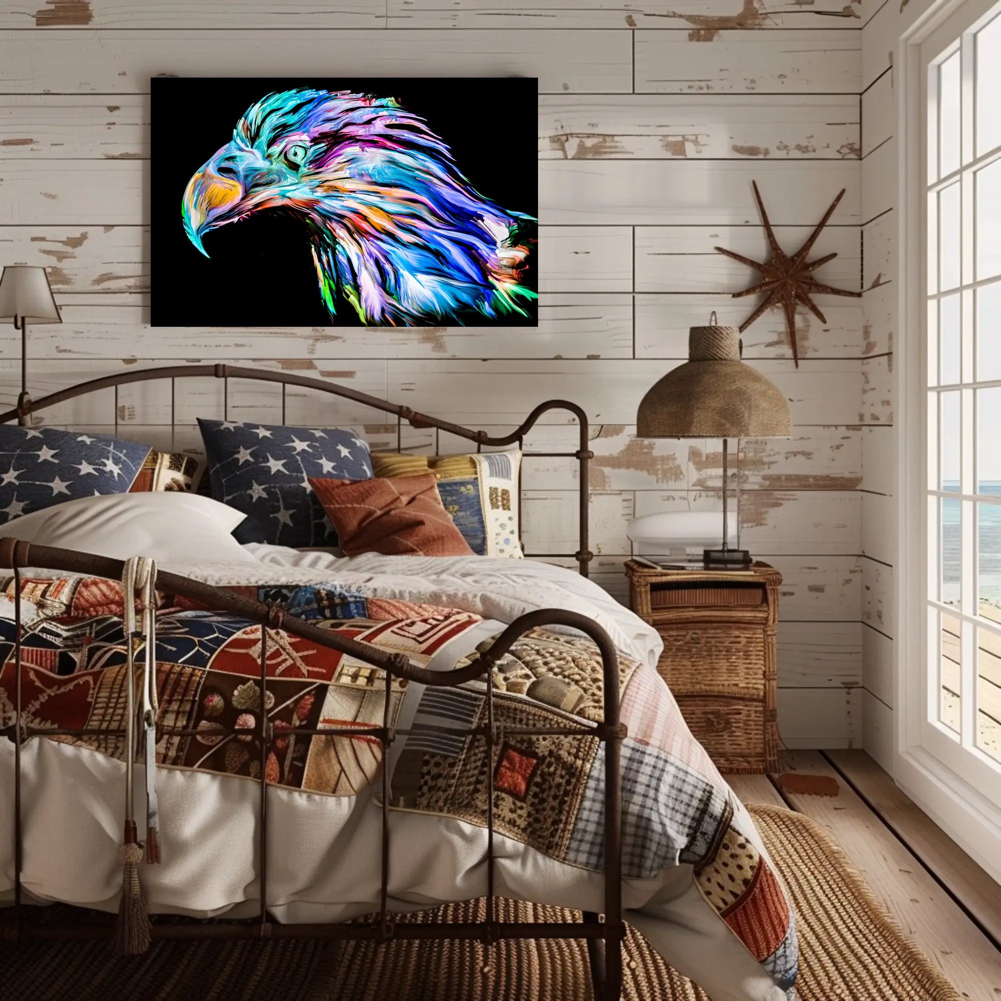 Eagle in Motion: Abstract, Artistic, or Pop Culture Poster PosterGoat
