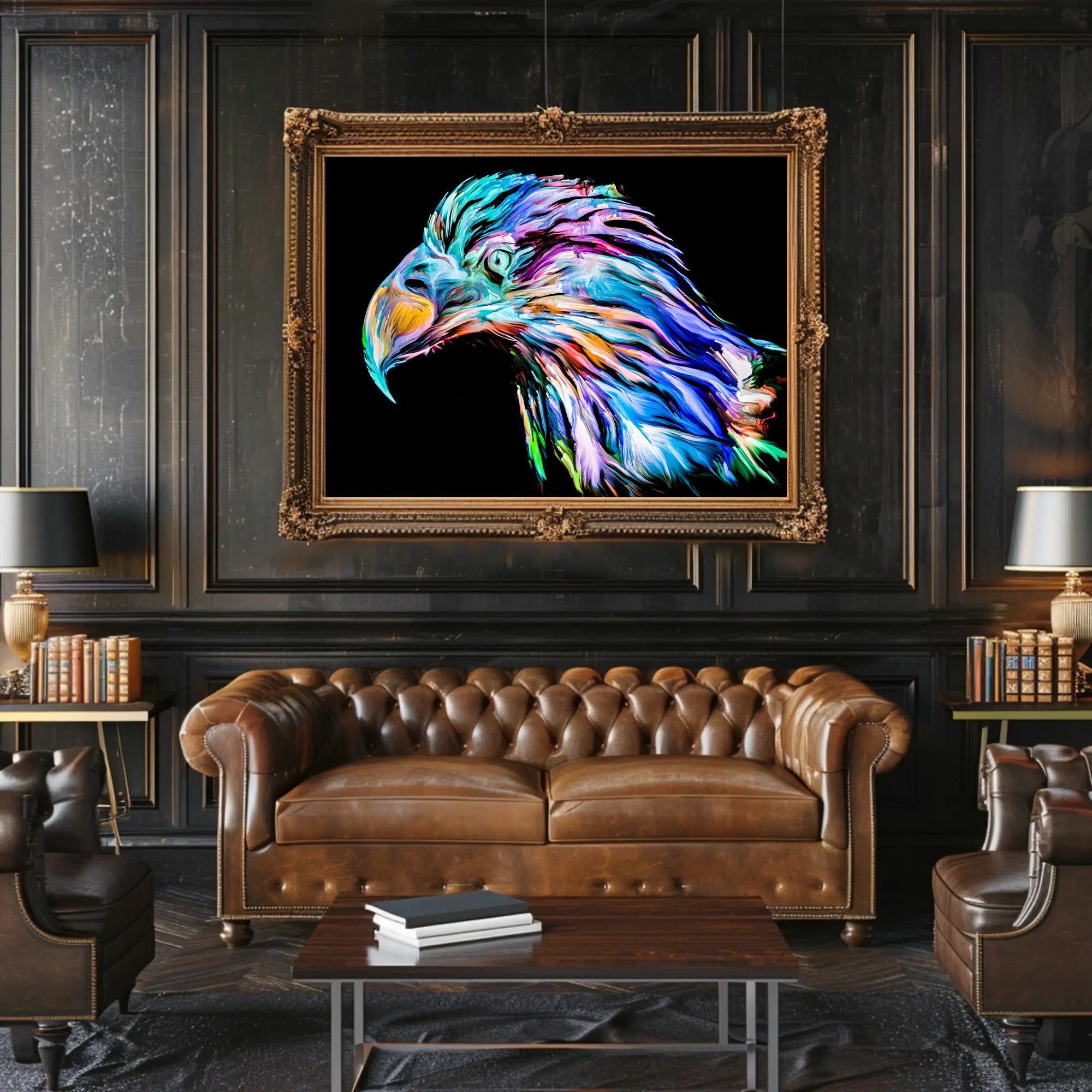 Eagle in Motion: Abstract, Artistic, or Pop Culture Poster PosterGoat