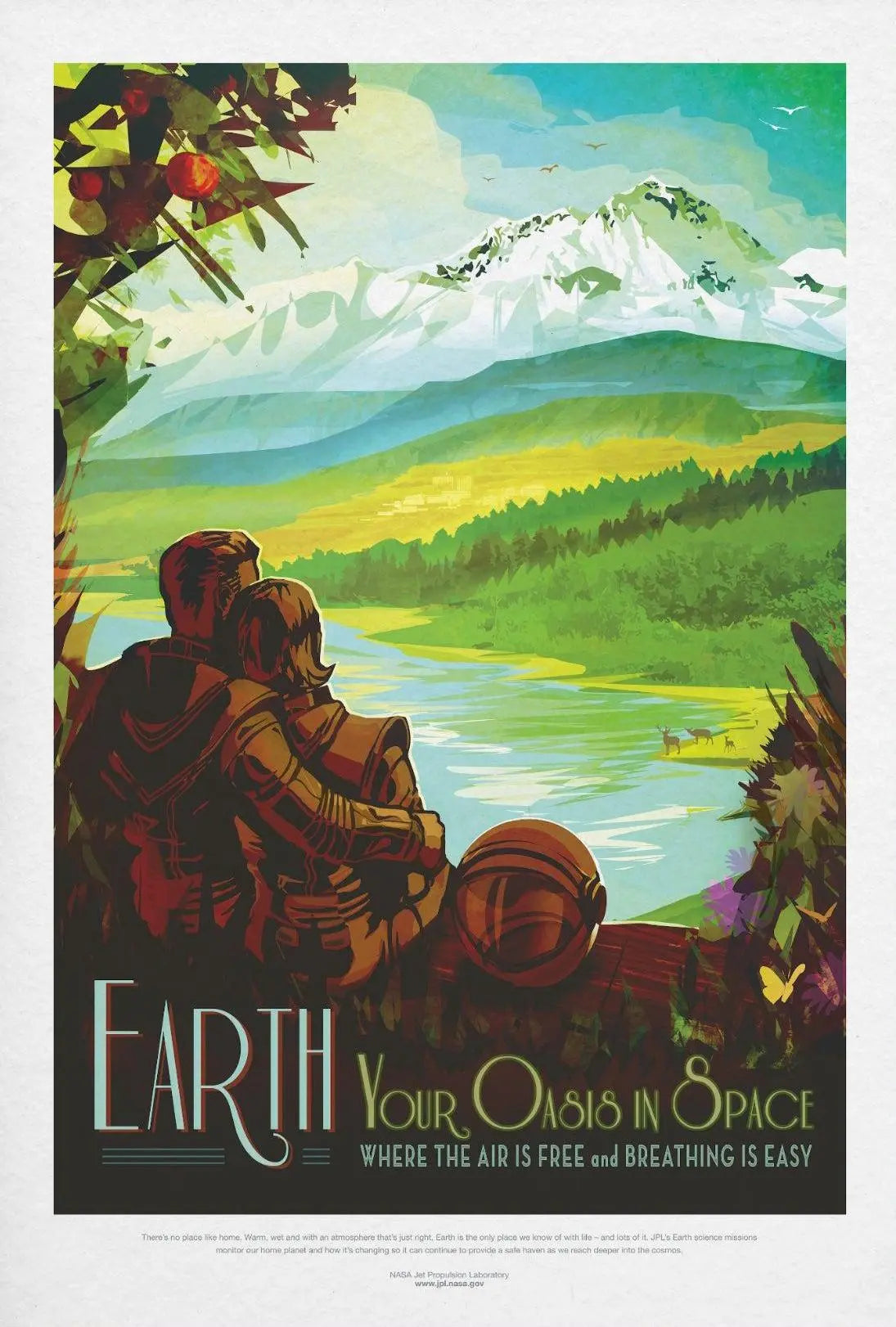 Earth's Oasis in Space Travel Poster PosterGoat