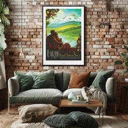 Earth's Oasis in Space Travel Poster PosterGoat