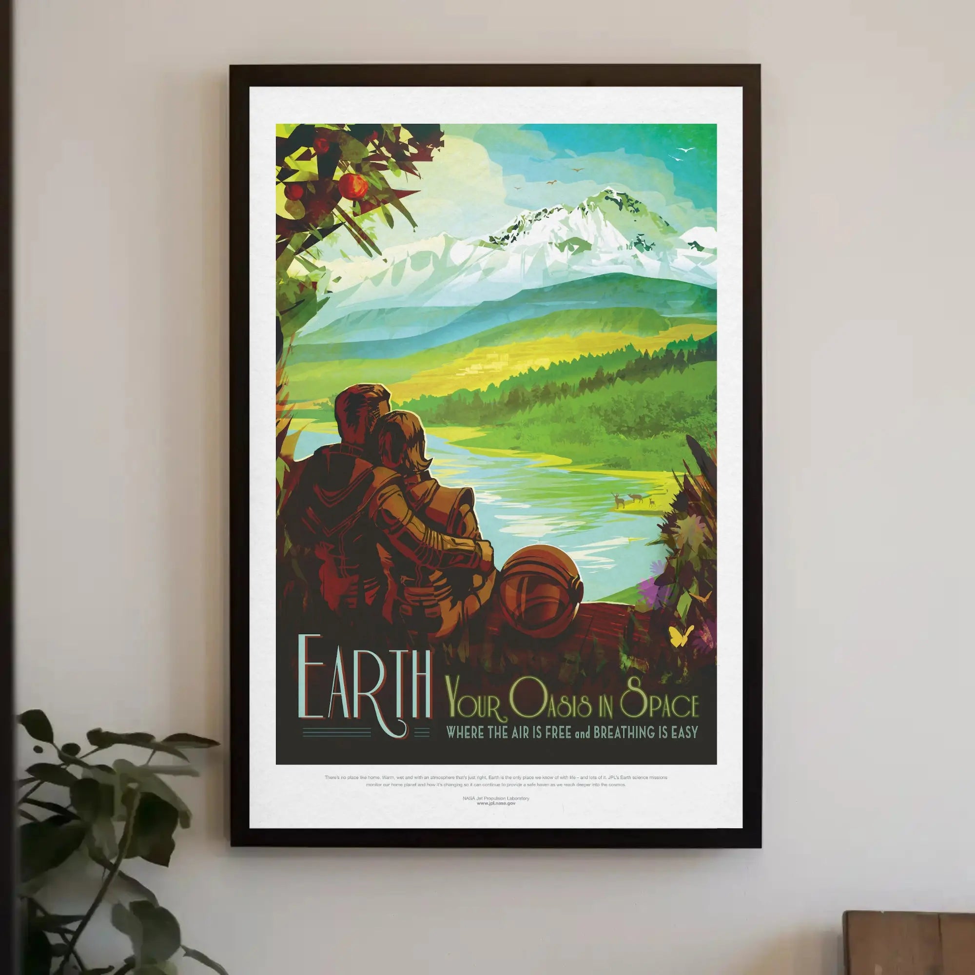 Earth's Oasis in Space Travel Poster PosterGoat