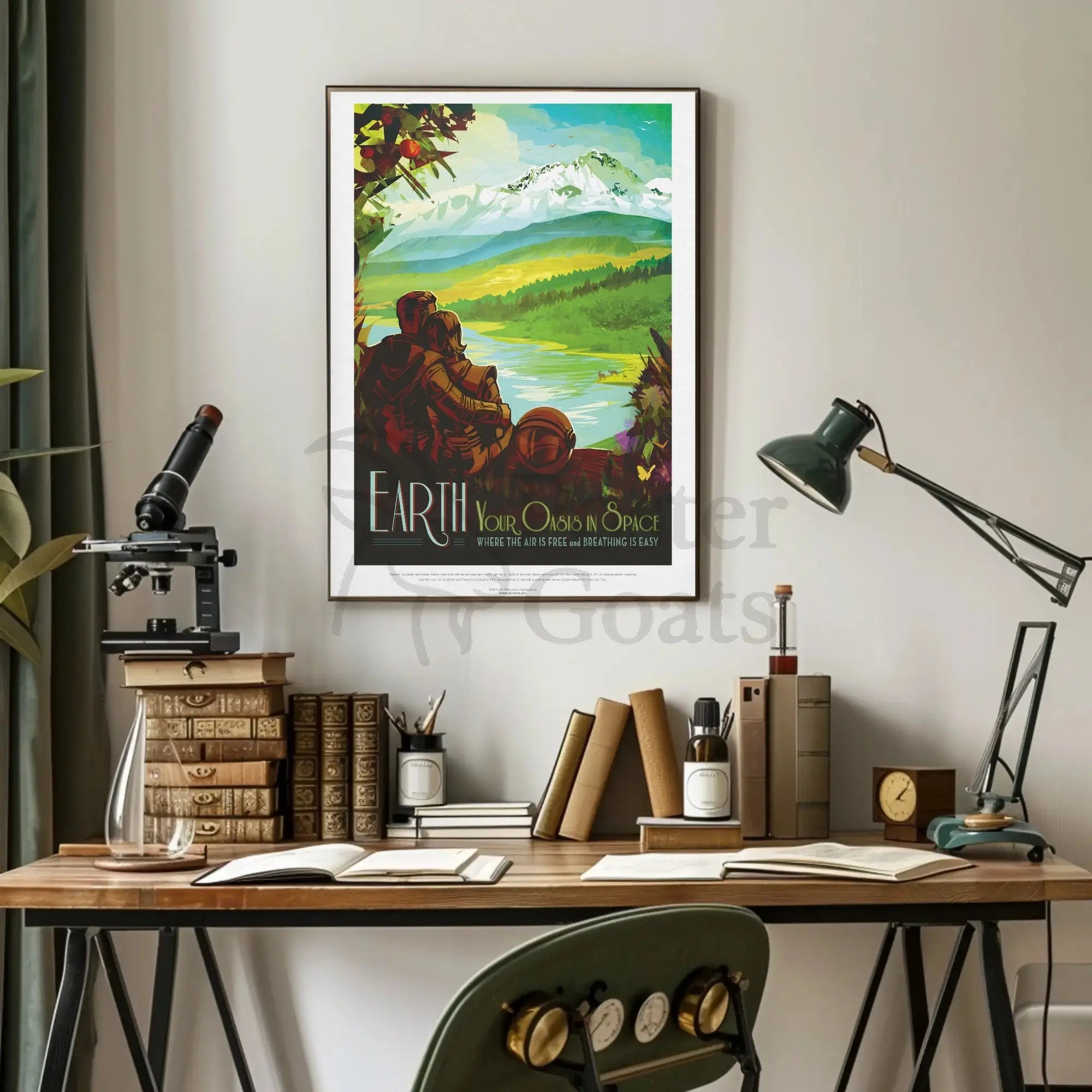 Earth's Oasis in Space Travel Poster PosterGoat