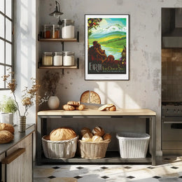 Earth's Oasis in Space Travel Poster PosterGoat