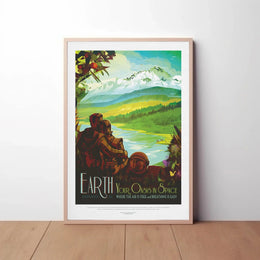 Earth's Oasis in Space Travel Poster PosterGoat