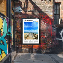 East Hampton Beach Scene Travel Poster PosterGoat
