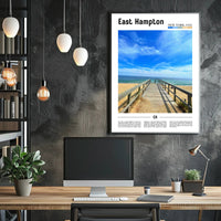East Hampton Beach Scene Travel Poster PosterGoat