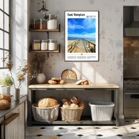 East Hampton Beach Scene Travel Poster PosterGoat