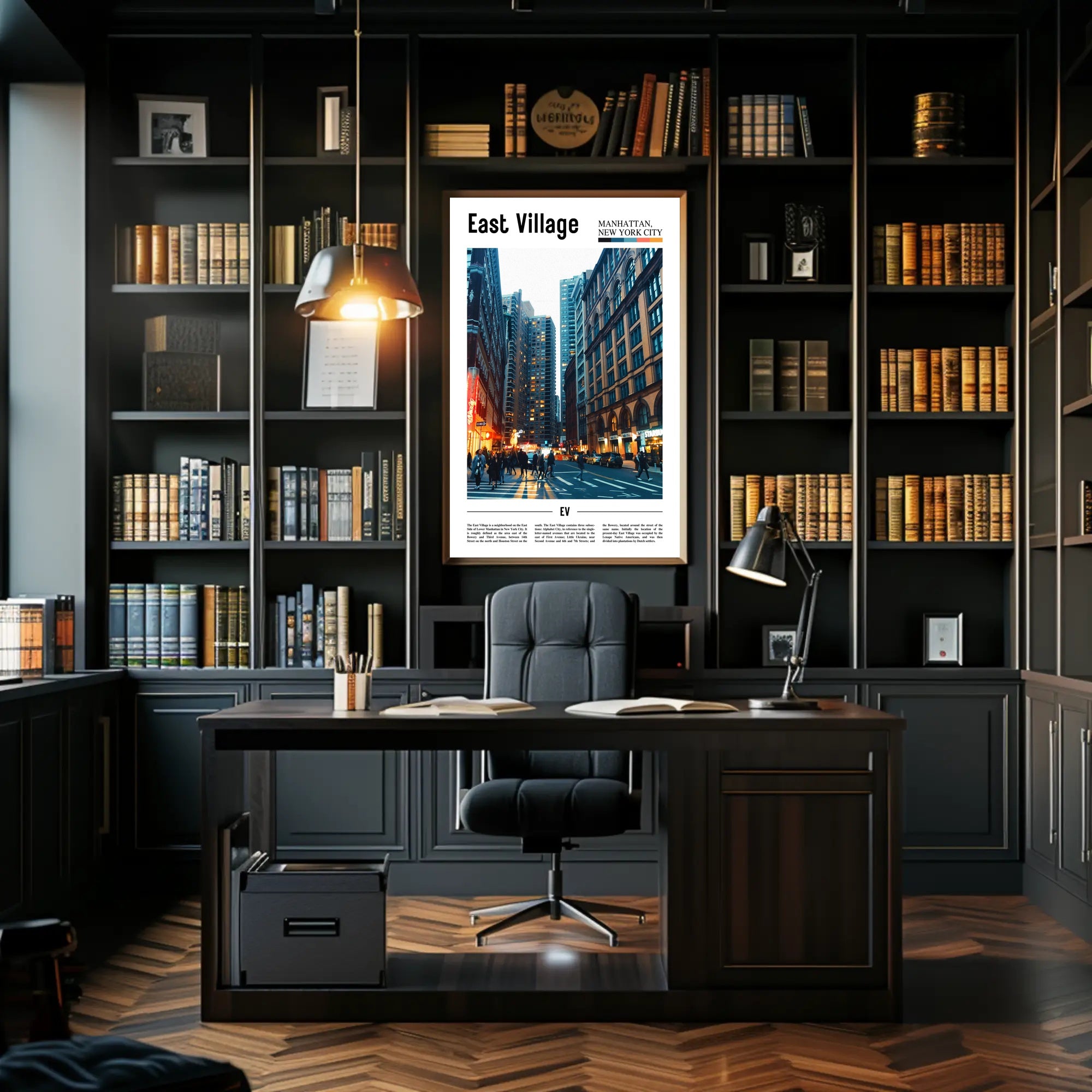 East Village Vibrant Street Scene Travel Poster PosterGoat