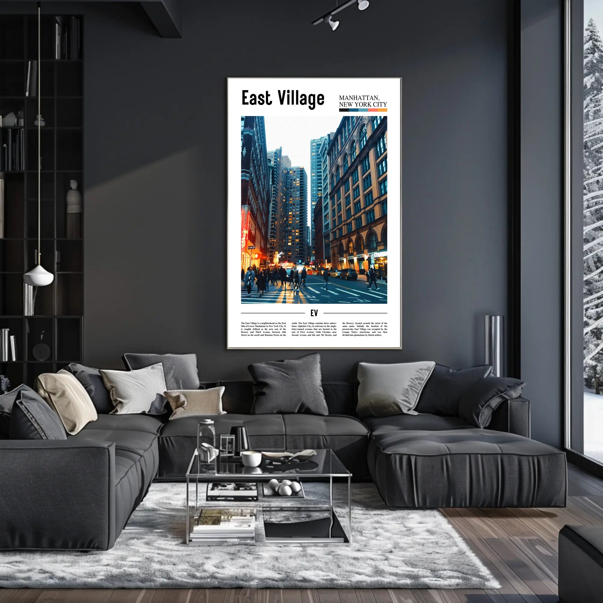 East Village Vibrant Street Scene Travel Poster PosterGoat