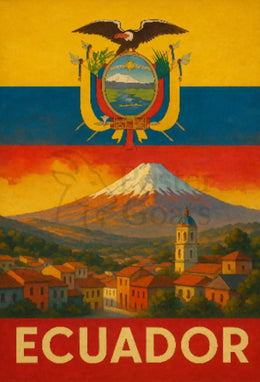 Ecuadorian Scenic Landscape Vintage Travel Poster PosterGoat