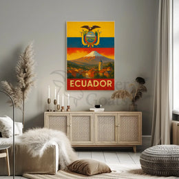 Ecuadorian Scenic Landscape Vintage Travel Poster PosterGoat