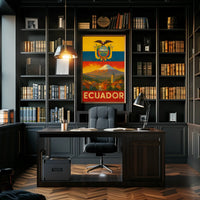 Ecuadorian Scenic Landscape Vintage Travel Poster PosterGoat