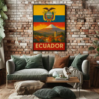 Ecuadorian Scenic Landscape Vintage Travel Poster PosterGoat