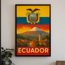 Ecuadorian Scenic Landscape Vintage Travel Poster PosterGoat
