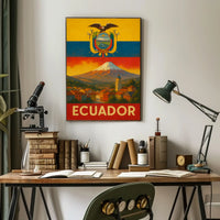 Ecuadorian Scenic Landscape Vintage Travel Poster PosterGoat