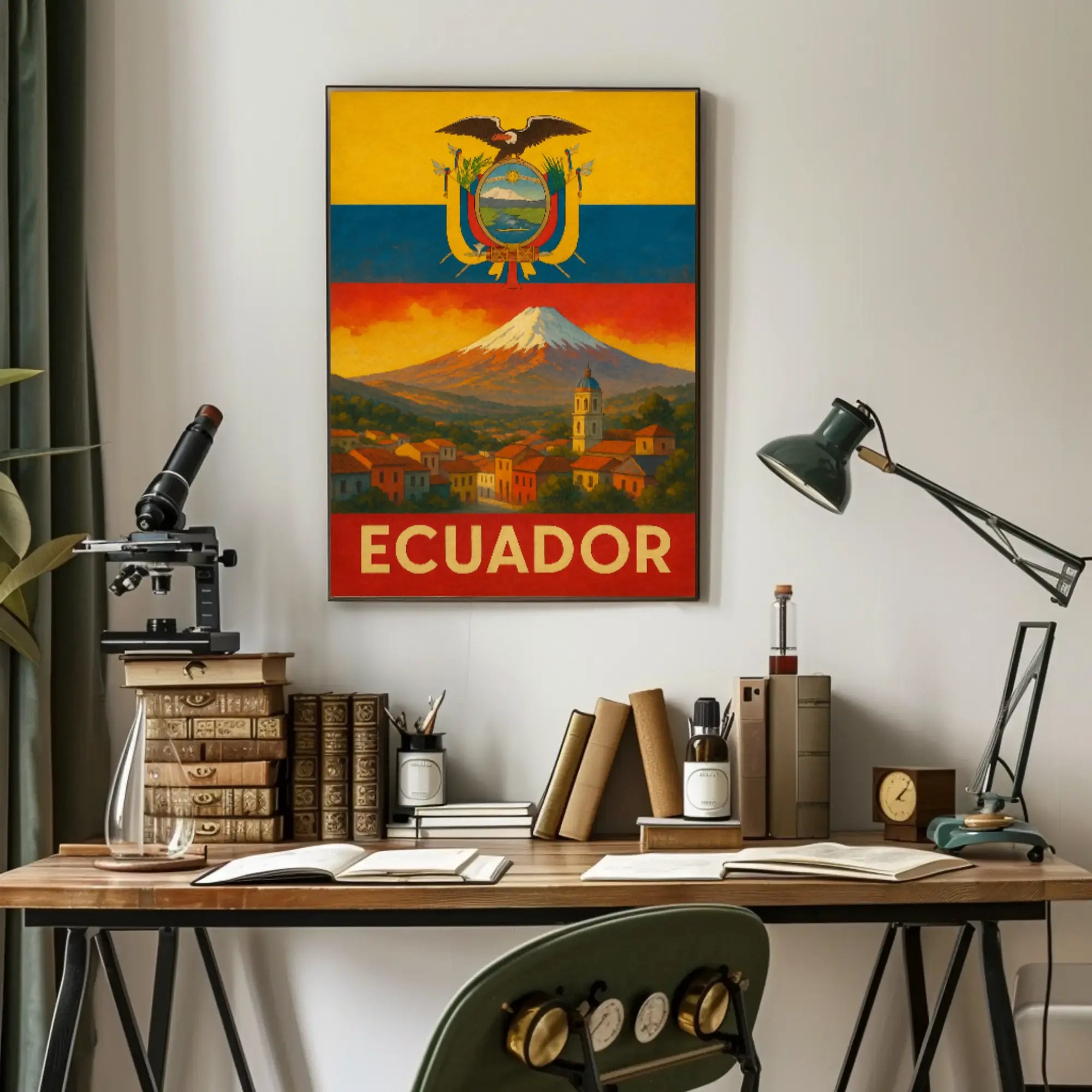 Ecuadorian Scenic Landscape Vintage Travel Poster PosterGoat