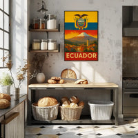 Ecuadorian Scenic Landscape Vintage Travel Poster PosterGoat