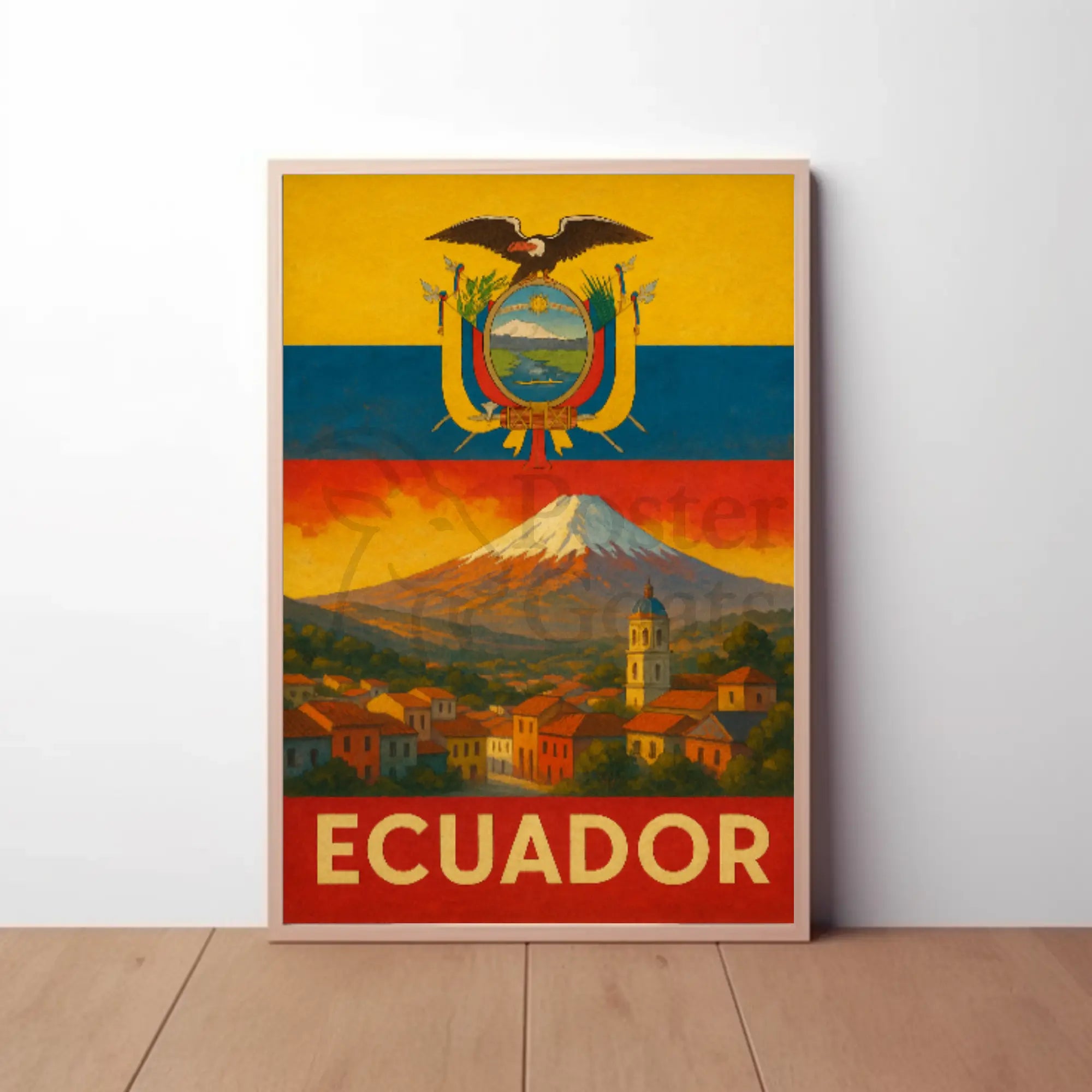 Ecuadorian Scenic Landscape Vintage Travel Poster PosterGoat