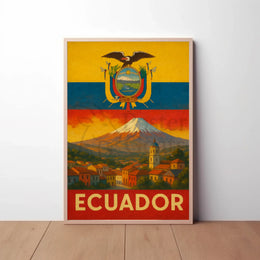 Ecuadorian Scenic Landscape Vintage Travel Poster PosterGoat