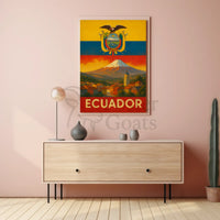 Ecuadorian Scenic Landscape Vintage Travel Poster PosterGoat