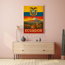 Ecuadorian Scenic Landscape Vintage Travel Poster PosterGoat