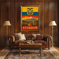 Ecuadorian Scenic Landscape Vintage Travel Poster PosterGoat