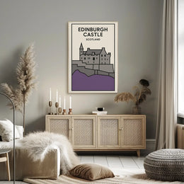 Edinburgh Castle Stunning Architectural Travel Poster PosterGoat