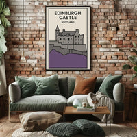 Edinburgh Castle Stunning Architectural Travel Poster PosterGoat
