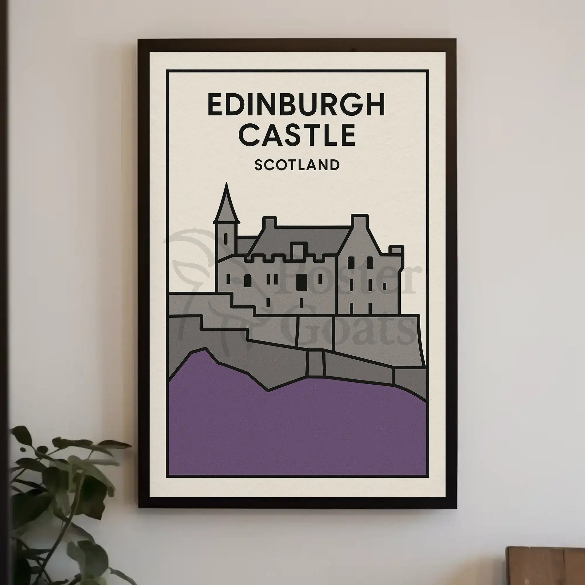 Edinburgh Castle Stunning Architectural Travel Poster PosterGoat