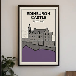 Edinburgh Castle Stunning Architectural Travel Poster PosterGoat