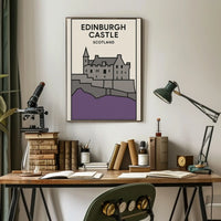 Edinburgh Castle Stunning Architectural Travel Poster PosterGoat