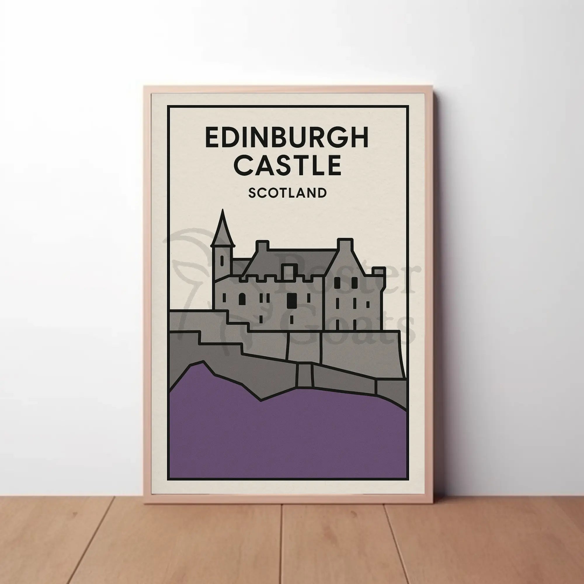 Edinburgh Castle Stunning Architectural Travel Poster PosterGoat