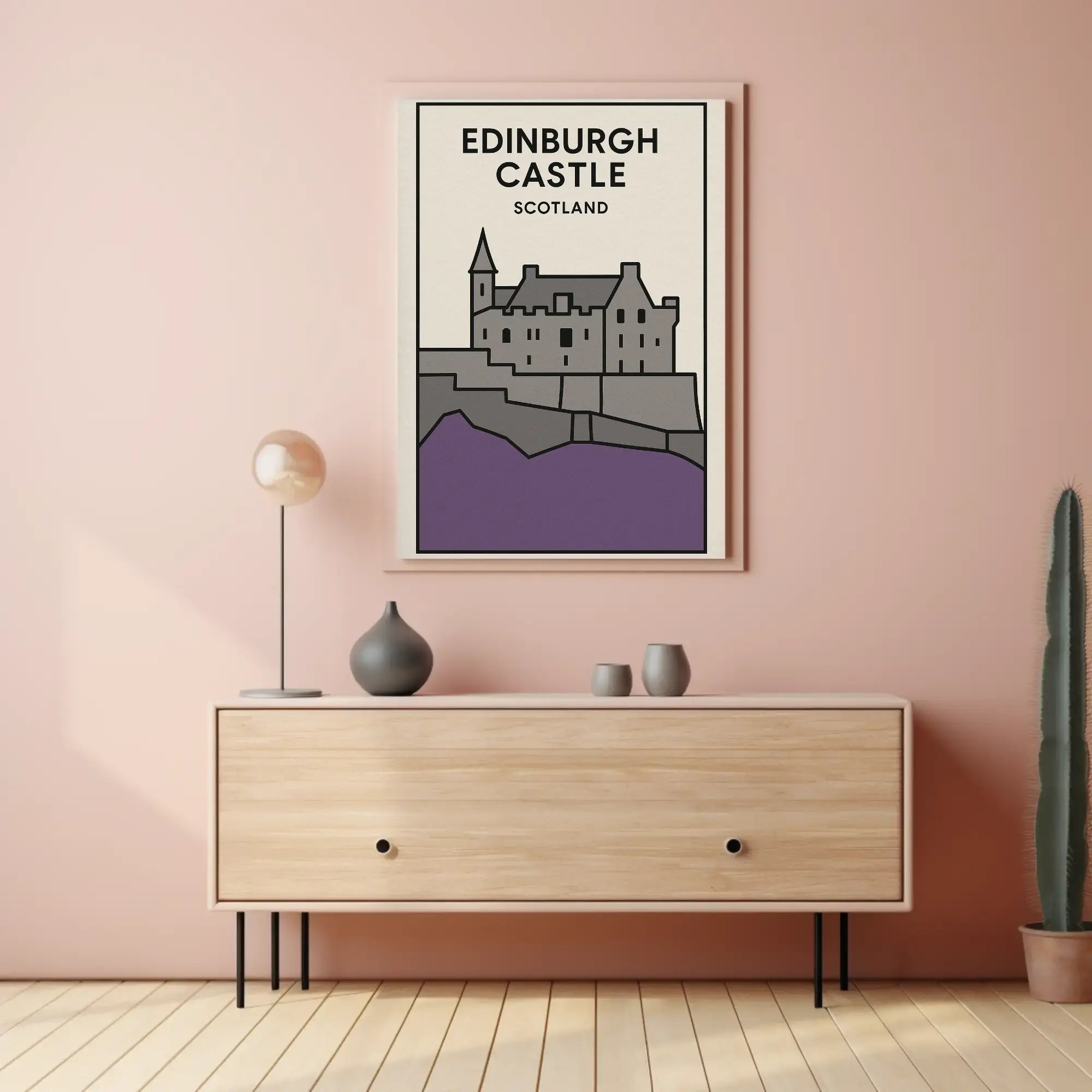 Edinburgh Castle Stunning Architectural Travel Poster PosterGoat
