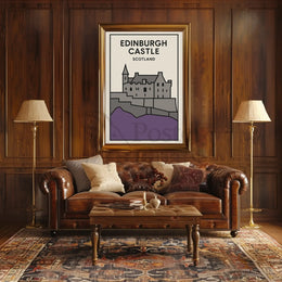 Edinburgh Castle Stunning Architectural Travel Poster PosterGoat