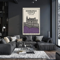 Edinburgh Castle Stunning Architectural Travel Poster PosterGoat