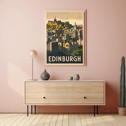Edinburgh Castle Vintage Travel Poster PosterGoat