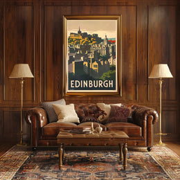Edinburgh Castle Vintage Travel Poster PosterGoat
