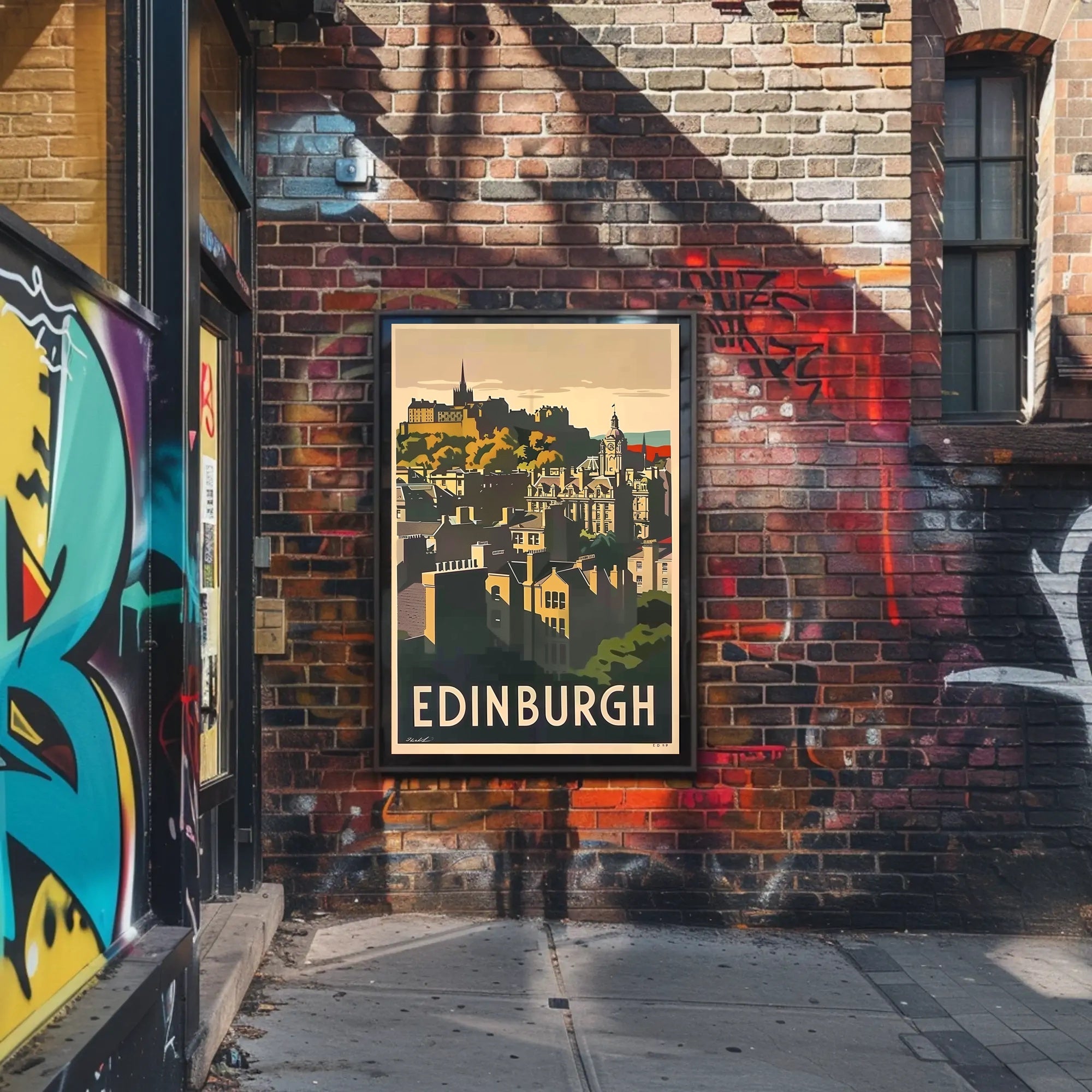Edinburgh Castle Vintage Travel Poster PosterGoat
