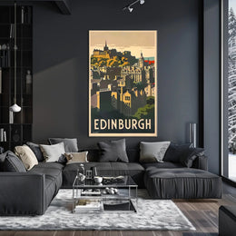 Edinburgh Castle Vintage Travel Poster PosterGoat