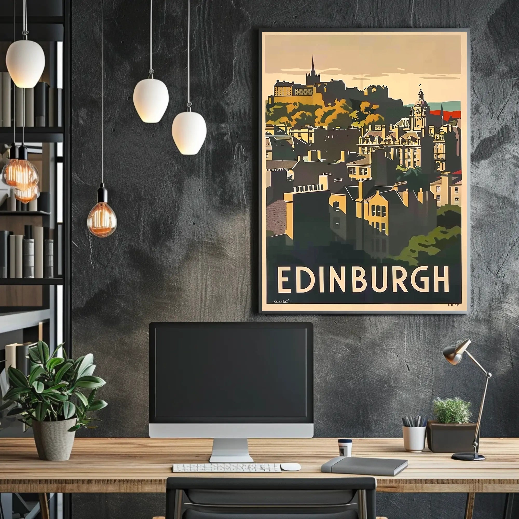 Edinburgh Castle Vintage Travel Poster PosterGoat