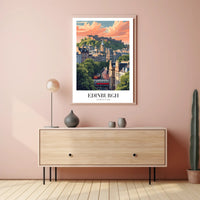 Edinburgh Cityscape Vintage Travel Poster PosterGoat