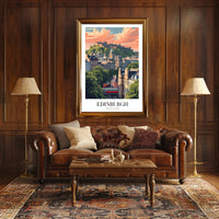 Edinburgh Cityscape Vintage Travel Poster PosterGoat