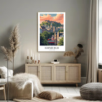 Edinburgh Cityscape Vintage Travel Poster PosterGoat