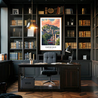 Edinburgh Cityscape Vintage Travel Poster PosterGoat