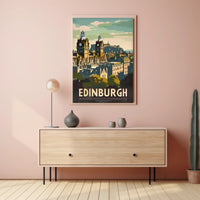 Edinburgh Vintage Style Travel Poster PosterGoat