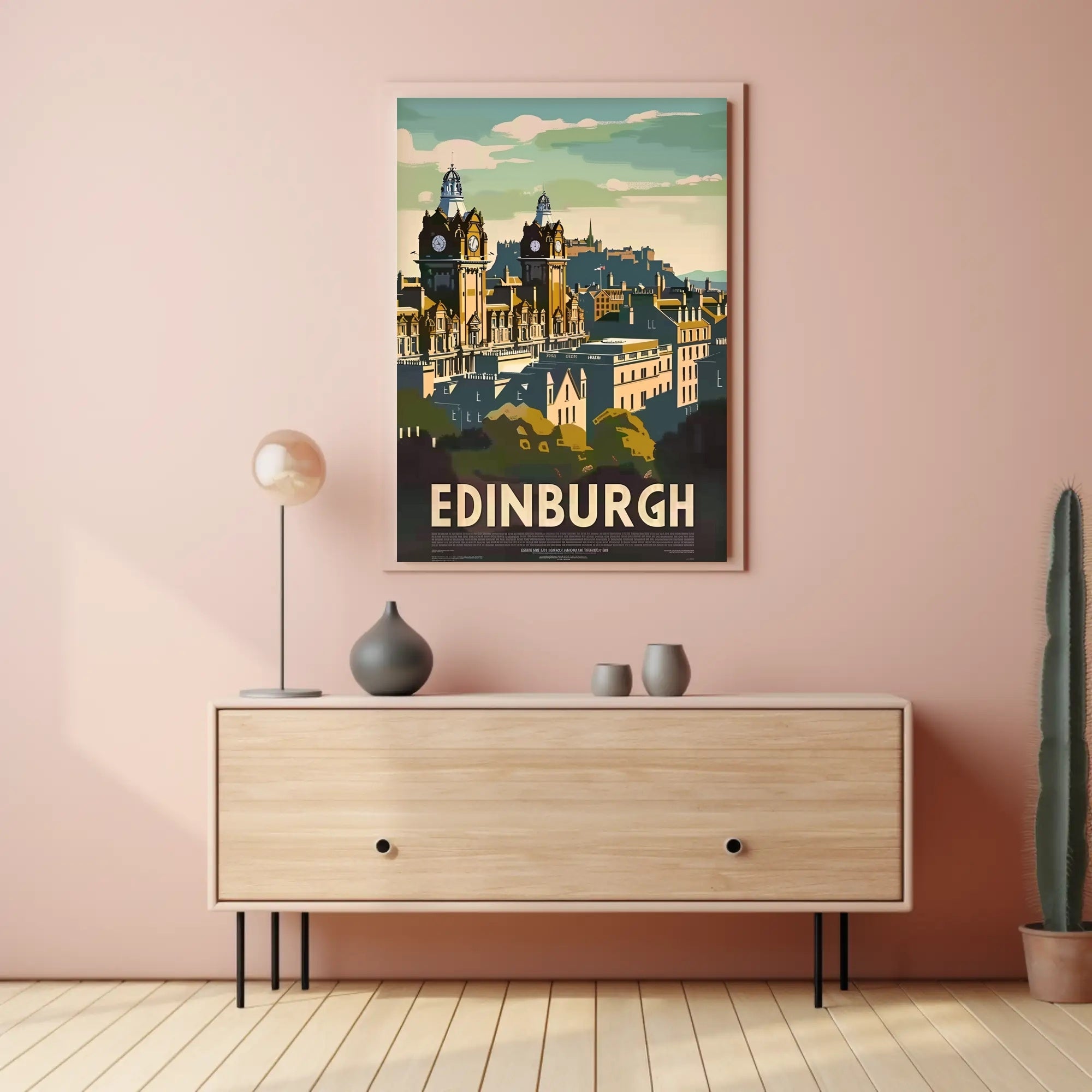 Edinburgh Vintage Style Travel Poster PosterGoat