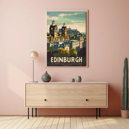 Edinburgh Vintage Style Travel Poster PosterGoat